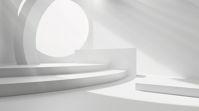 White Gray Perspective Stage Background - a unique and captivating visual. The white and gray stage backdrop with perspective creates an enchanting and alluring scene.