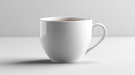 White Ceramic Mug with Coffee