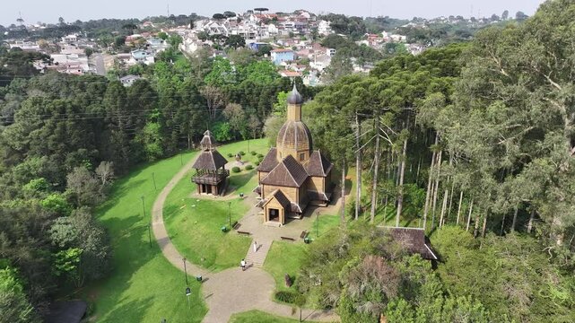 Curitiba Brazil. Ukrainian Memorial At Curitiba In Parana Brazil. State Park Landscape. Tourism Travel. Nature Park. Ukrainian Memorial At Curitiba In Parana Brazil. Botanical Scenery.