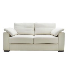 Modern sofa on isolated white background.