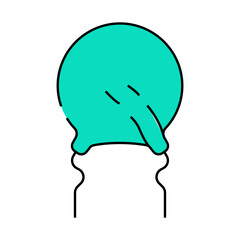 varistor electronic component line icon vector. varistor electronic component sign. isolated symbol illustration