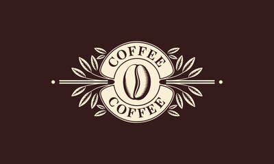 Vintage vector coffee logo and label. Coffee logo template. 