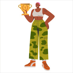 Diversity Businesswoman. Flat Vector Illustration