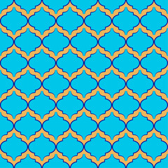 Fototapeta premium seamless geometric pattern moroccan background texture islamic window grid design vector illustration