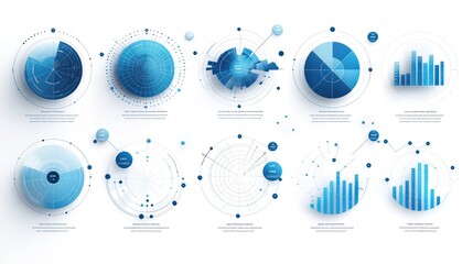 Blue Infographic Charts Design