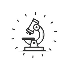 Microscope icon isolated vector illustration.