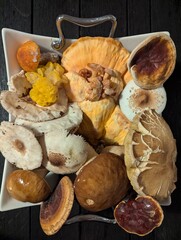 Mushrooms on the table 