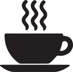 Coffee cup icon. Hot drink symbol. Flat Vector illustration