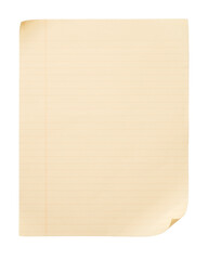 切り取られたノートパッドの紙片