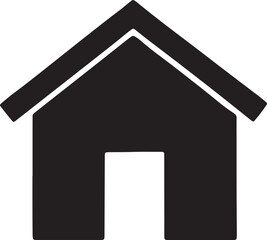 house icon over white background, silhouette style, vector illustration block style