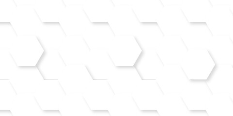 Abstract background with hexagonal geometric hexagon polygonal pattern background. 3d seamless bright white web cell and triangle abstract honeycomb background. white and gray backdrop wallpaper.