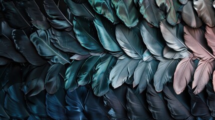 Obraz premium Vibrant Colorful Feathers Background for Design Projects