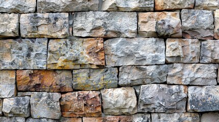 Textured Stone Wall with Natural Patterns and Colors