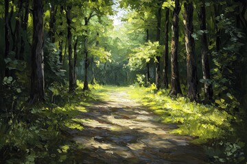 Obraz premium Abstract oil painting illustration background