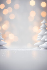 Silver christmas with bokeh lights background