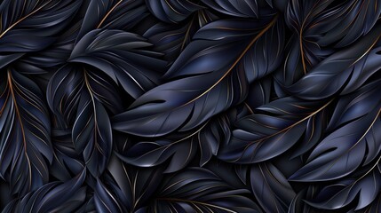 Fototapeta premium Dark Leaves Pattern with Elegant Texture