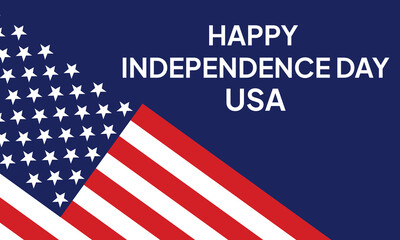 Happy 4th of July, independence day of USA. greeting card, background, banner american national flag. Vector illustration
