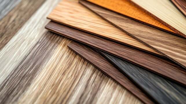 Close up of Comparison of Melamine Faced Fiberboard