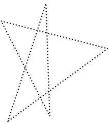 Geometric Star dotted Pattern. Doodle line