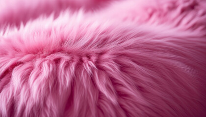 Obraz premium Soft and fluffy pink fur cushion 