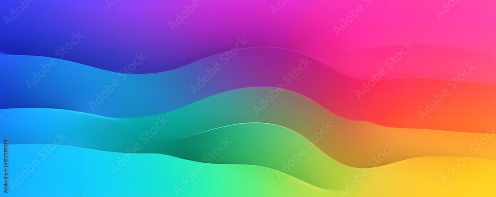 Poster gradient background texture retro rainbow wave banner abstract design, generative ai