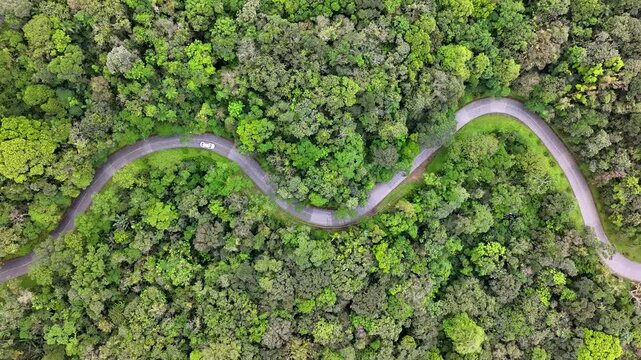 Morretes Brazil. Estrada Da Graciosa At Morretes In Parana Brazil. Historical Road. Winding Landscape. Travel Destination. Estrada Da Graciosa At Morretes In Parana Brazil. Vacation Tourism.