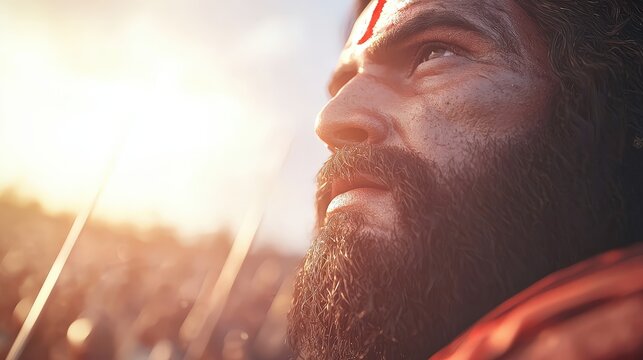 Mahabharata Warrior Portrait   Epic Hindu Mythology  Cinematic Lighting  Close Up