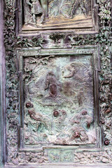 Details from the bronze door of cathedral of Pisa