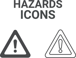 Hazards icons banner web icon vector illustration for occupational safety and health at work with safety first, protection, regulations, hazards, health, and insurance icon