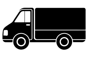 delivery truck  silhouette vector illustration