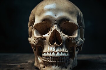 skull on a black