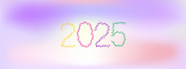 A joyful New Year 2025 image showcasing bright colors and festive symbols, embodying the spirit of celebration