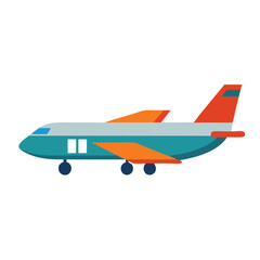 Cargo Plane Air Transport isolated flat vector illustration on white background