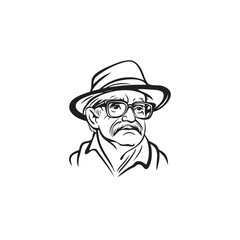 Scientist icon in line style. For your design, logo. Vector illustration. Editable Stroke