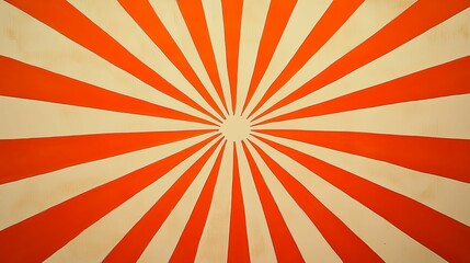 Fototapeta premium Abstract Orange and Cream Sunburst Pattern