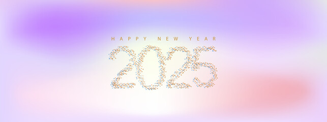A joyful New Year 2025 image showcasing bright colors and festive symbols, embodying the spirit of celebration