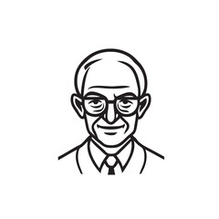 Scientist icon in line style. For your design, logo. Vector illustration. Editable Stroke