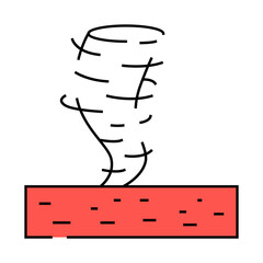 mars dust devils planet line icon vector. mars dust devils planet sign. isolated symbol illustration