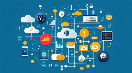 Digital marketing evolves with big data, optimizing strategies through internet network connections