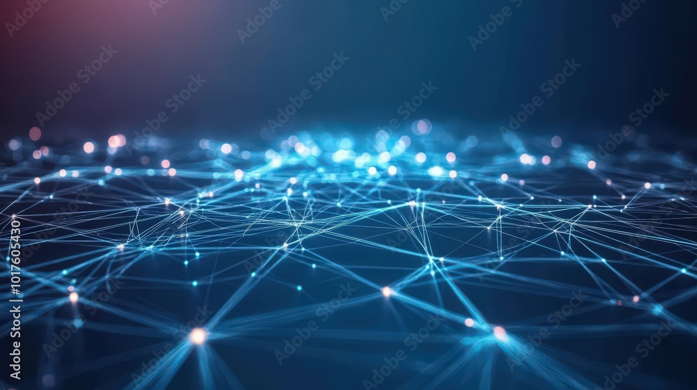 Poster digital technology advances with the integration of big data and internet network connections