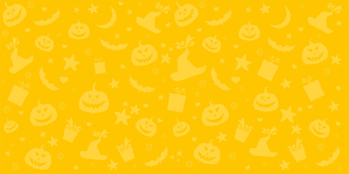 Halloween seamless background with bats and pumpkin. Good for textile fabric design, wrapping paper, website wallpapers, textile, wallpaper and apparel. vector illustration