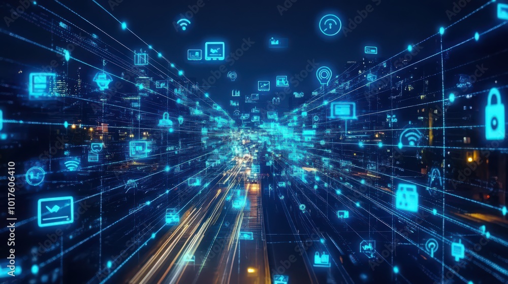 Poster discover how iot enhances digital technology through interconnected devices and internet connections