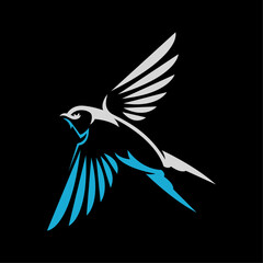 ILLUSTRATION 102 ABSTRACT VECTOR ART OF SWALLOW BIRD FLYING