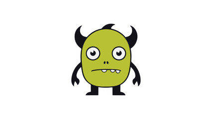 cartoon sad monster vector illustration