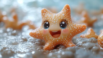 Cute Starfish on the Beach