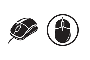 Computer Mouse Silhouette Illustration