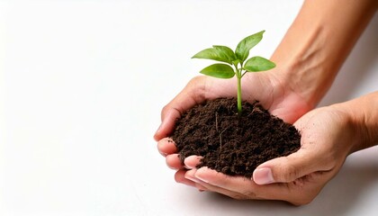 plant in hands