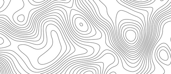 White topology and topography vector design abstract background contour map texture for print works . black curve line background with wave shape vector illustration.