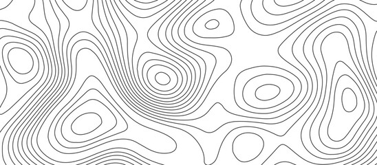 White topology and topography vector design abstract background contour map texture for print works . black curve line background with wave shape vector illustration.