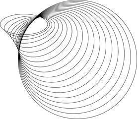 Circles line dynamic pattern. Technology design